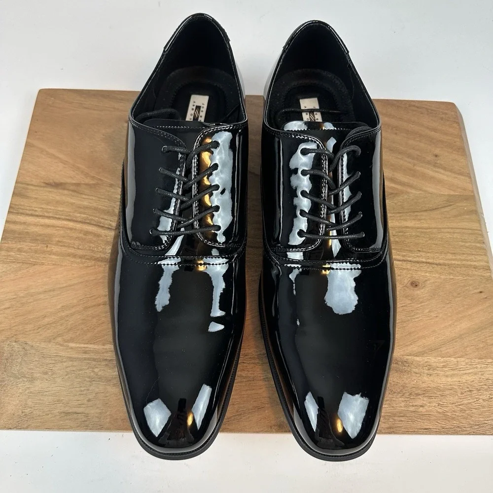 New Mens Joseph Abboud Soiree Patent Leather Lace‎ Up Dress Shoes Sz 15 D